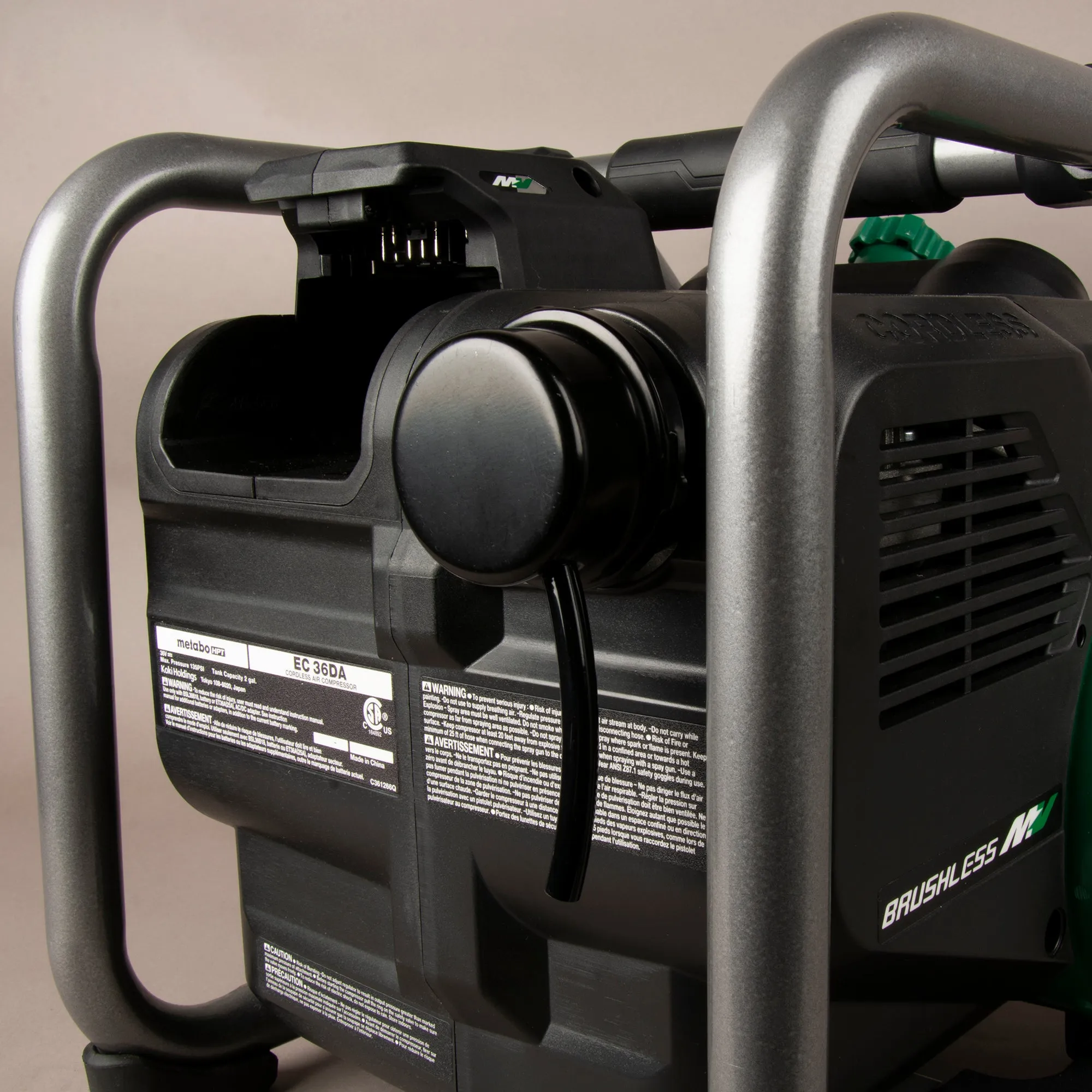 Metabo HPT EC36DAQ4 36V 2 Gallon Cordless Brushless Air Compressor - Bare Tool