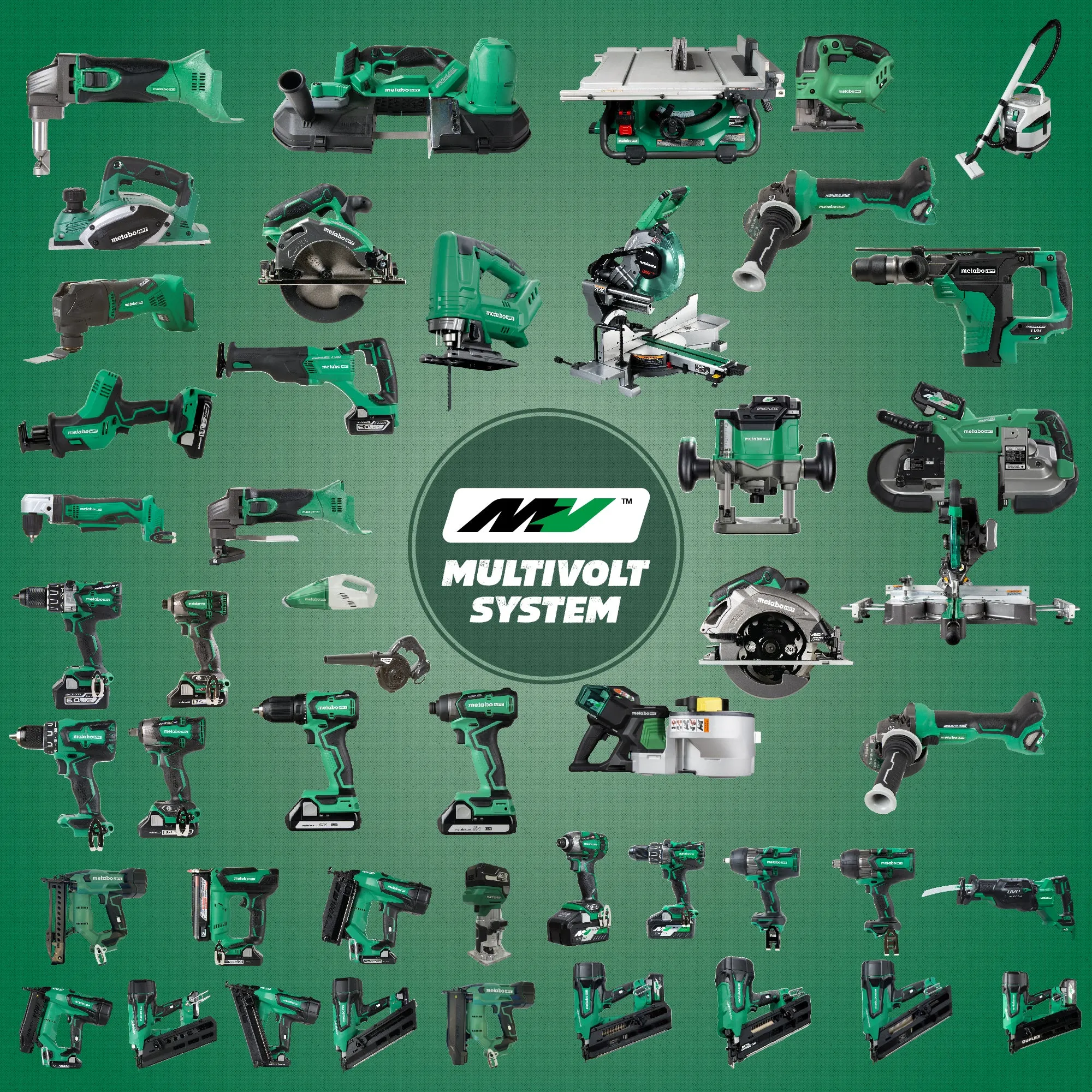 Metabo HPT NR3665DA 36V 2-1/2" Cordless Strap Tile Nailer w/ Metal Connector