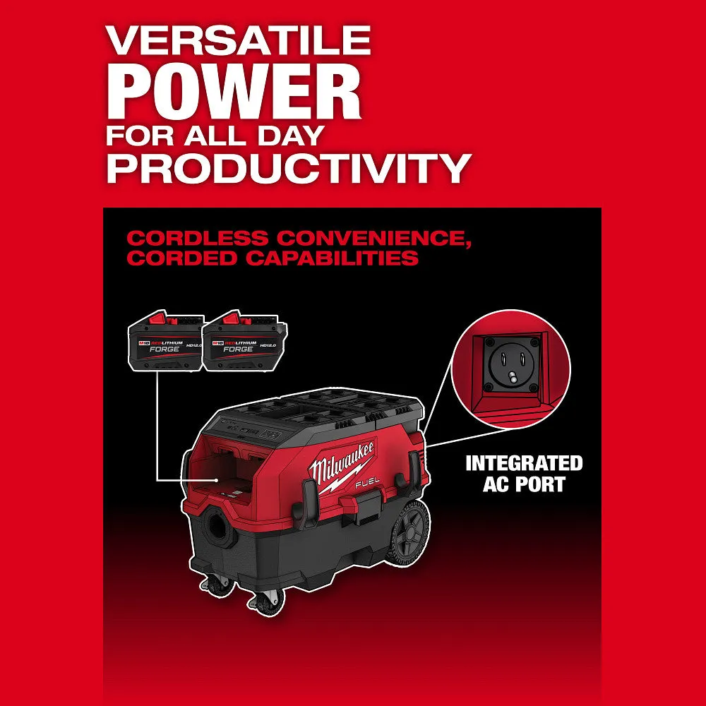 Milwaukee 0888-20 M18 FUEL 18V 9 Gallon Dual Battery Dust Extractor - Bare Tool