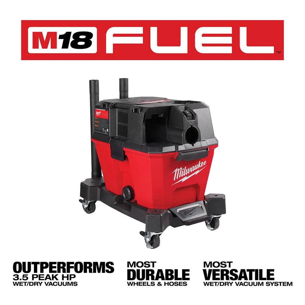 Milwaukee 0910-20U M18 FUEL 6 Gallon Wet/Dry Vacuum w/ AIR-TIP Brush/Nozzle Kit