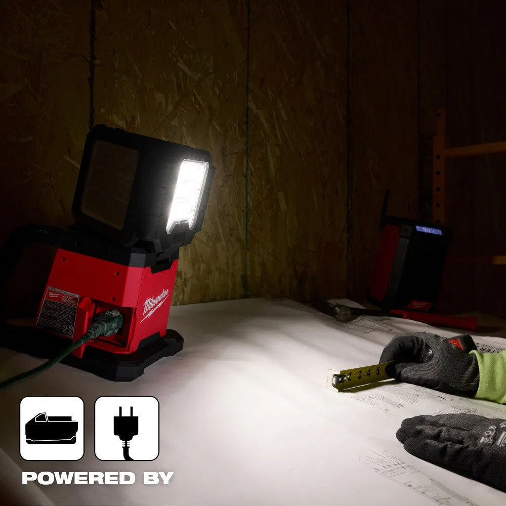Milwaukee 2368-20SK M18 18V Dual Power Triple-Panel Light w/ 5AH Battery/Charger