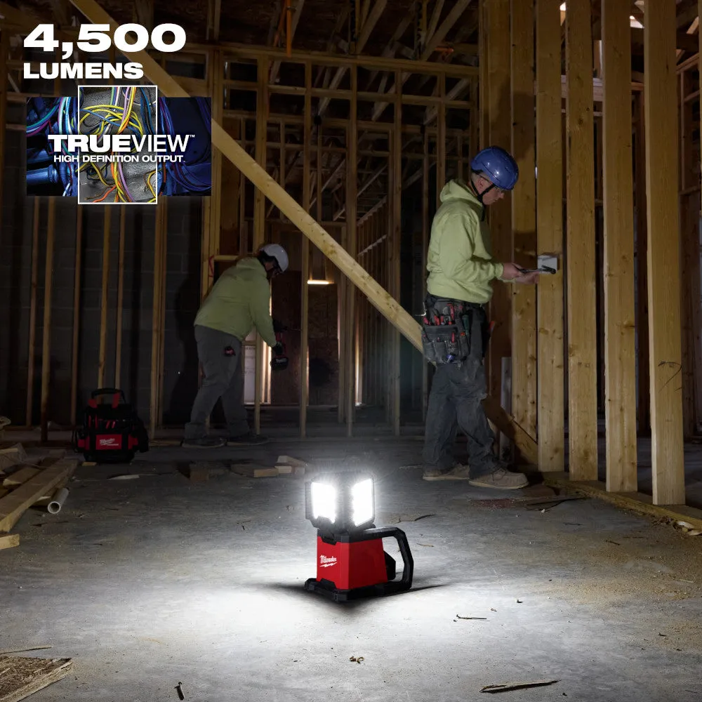 Milwaukee 2368-20SK M18 18V Dual Power Triple-Panel Light w/ 5AH Battery/Charger