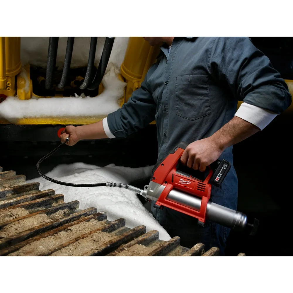Milwaukee 2446-20x5HO M12 12V Cordless Li-Ion Grease Gun w/ 5AH Battery