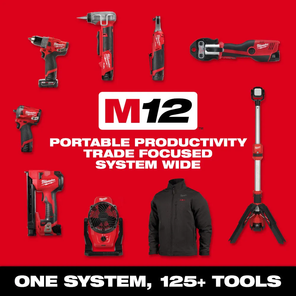 Milwaukee 2475-20x3 M12 12V Cordless Inflator w/ 2 - M12 3AH Batteries