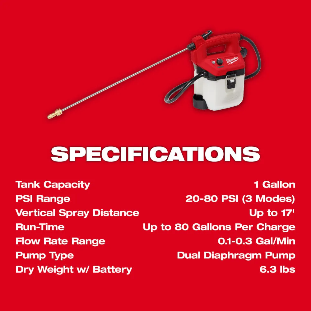 Milwaukee 2528-21G1 12V M12 1 Gallon Handheld Sprayer Kit