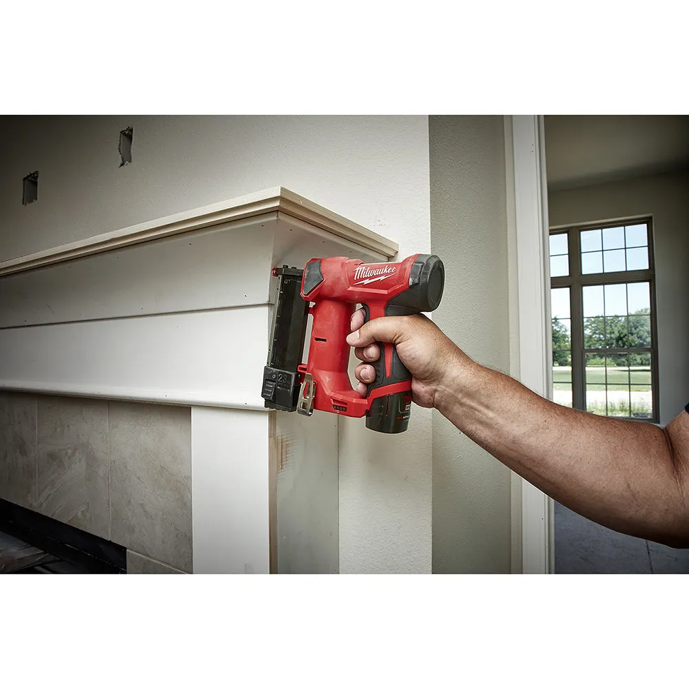 Milwaukee 2540-21 M12 12V 23 Gauge Lightweight Compact Cordless Pin Nailer Kit