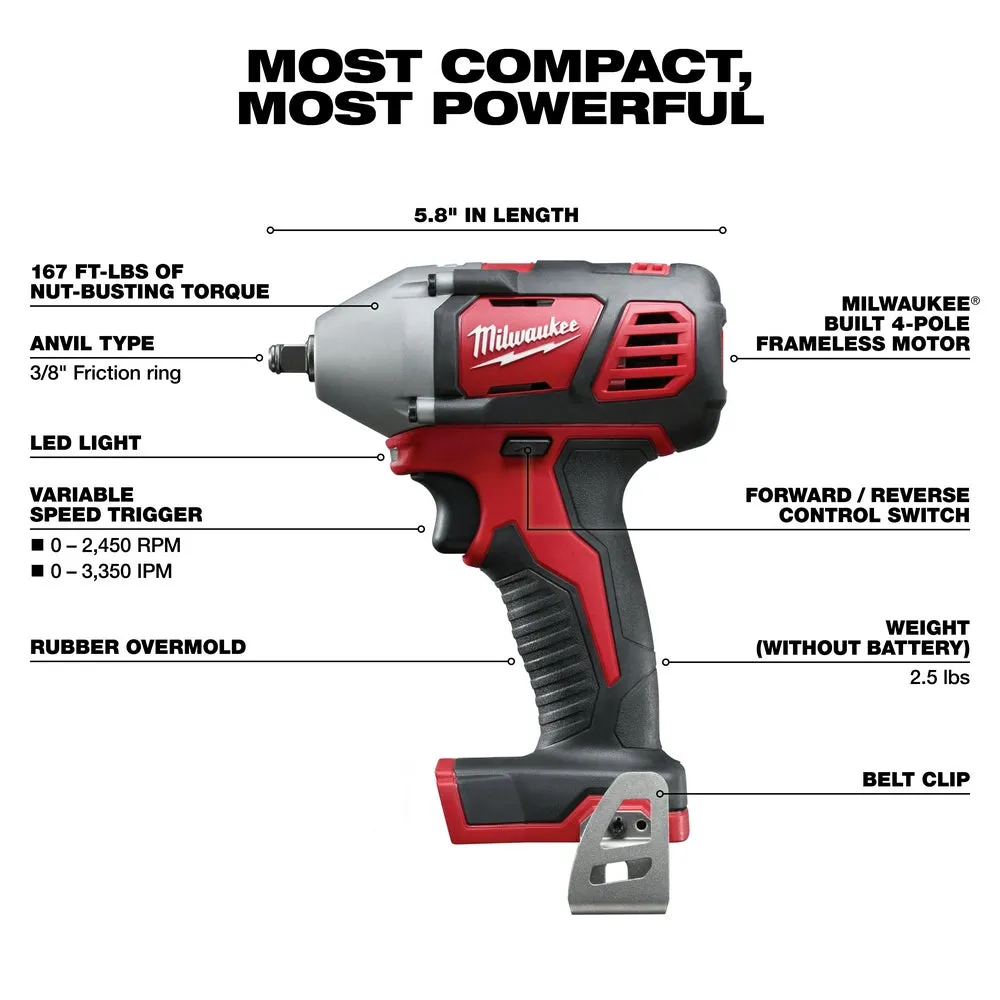 Milwaukee 2558-80 M18 18V 3/8" Impact Wrench - Bare Tool