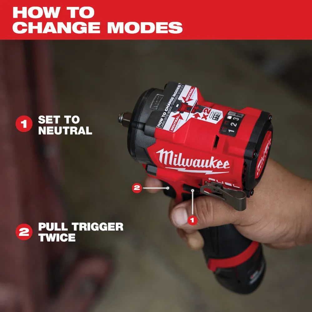 Milwaukee 2562-20 M12 FUEL 12V 3/8" Stubby Impact Wrench - Bare Tool
