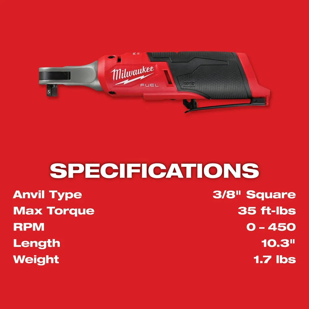Milwaukee 2567-20 M12 FUEL 12V 3/8" Brushless High Speed Ratchet - Bare Tool