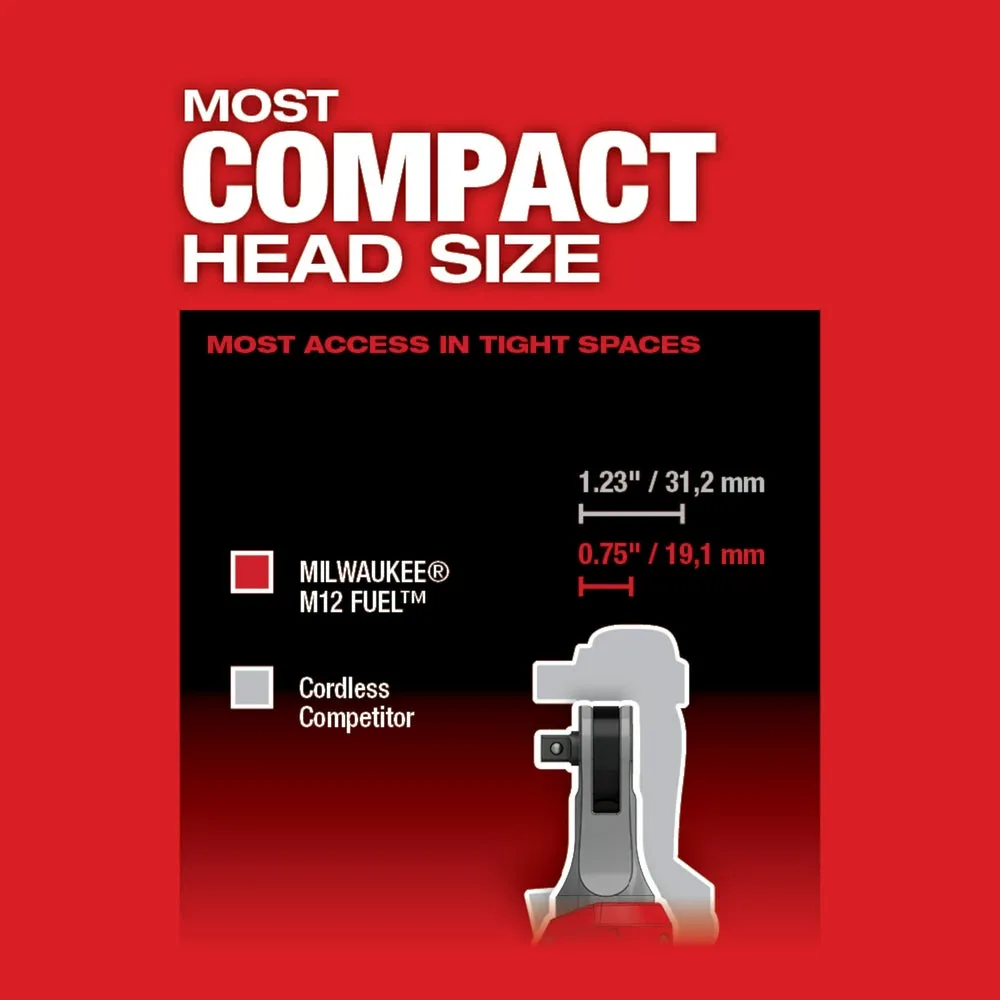 Milwaukee 2567-20 M12 FUEL 12V 3/8" Brushless High Speed Ratchet - Bare Tool