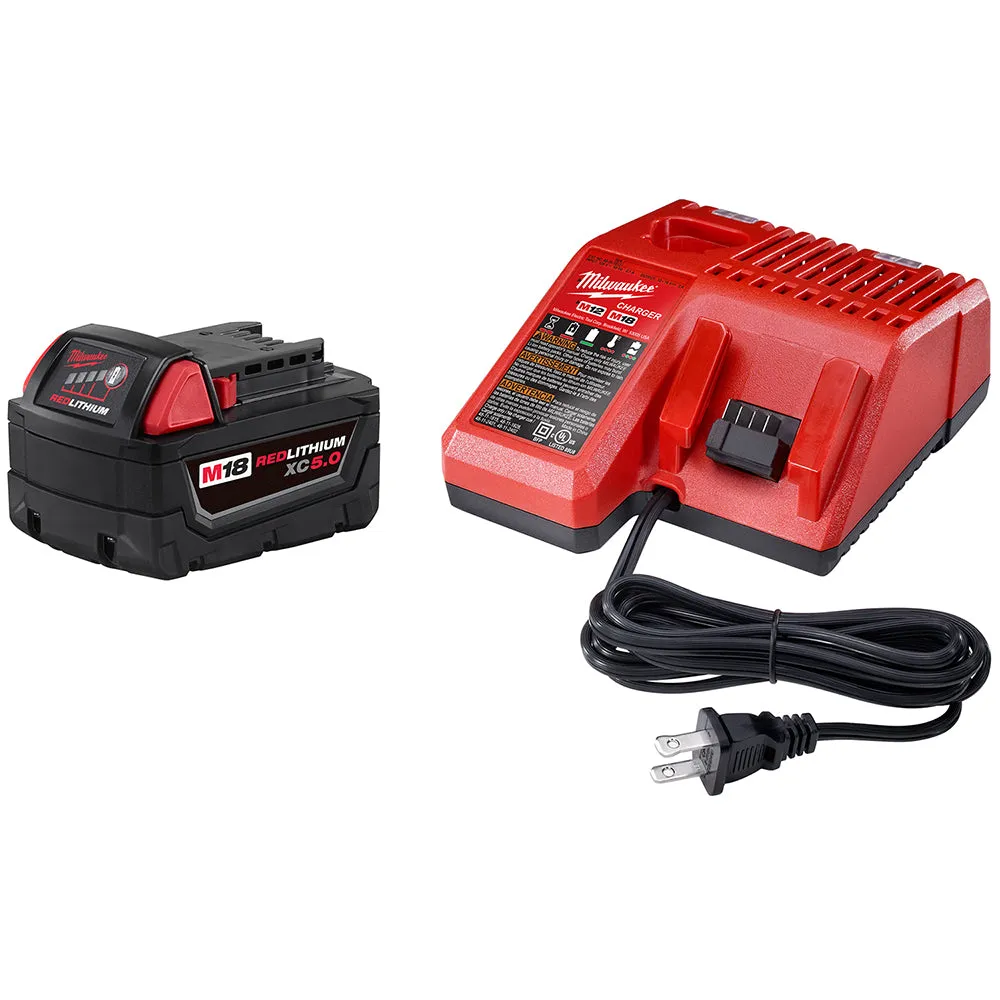 Milwaukee 2621-20SK M18 18V SAWZALL Reciprocating Saw w/ 5AH Battery and Charger