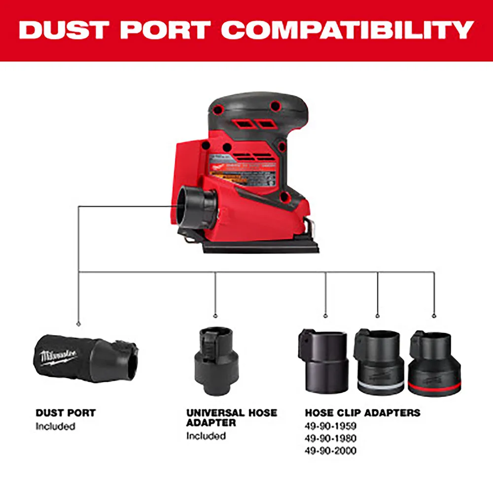 Milwaukee 2649-20 M18 18V 1/4" Cordless Orbital Sheet Sander - Bare Tool