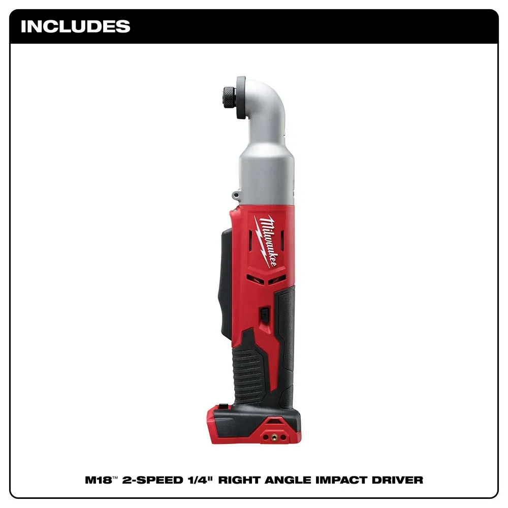 Milwaukee 2667-20 M18 18V 1/4-Inch Right Angle Impact Driver - Bare Tool