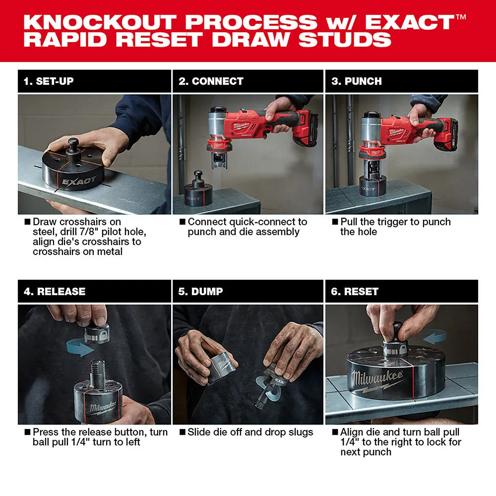 Milwaukee 2676-23FG M18 18V 10 Ton Knockout 1/2" - 4" Bundle w/ Quick Connect
