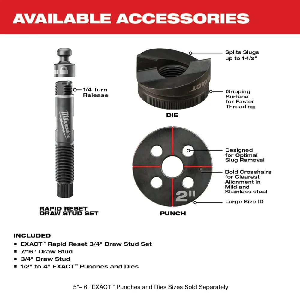 Milwaukee 2676-23PO M18 FORCE LOGIC 18V 10T Knockout Tool 1/2"-4" Kit w/ Packout