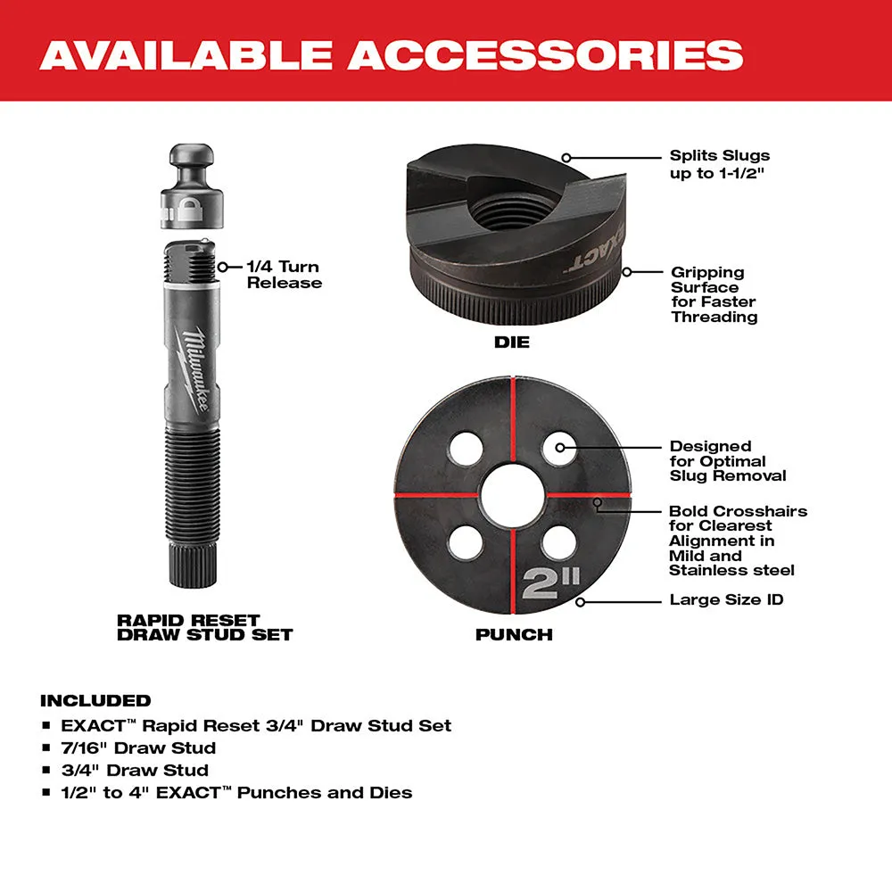 Milwaukee 2677-23 M18 18V 4-Inch 6-Ton Forcelogic Knockout Tool Kit