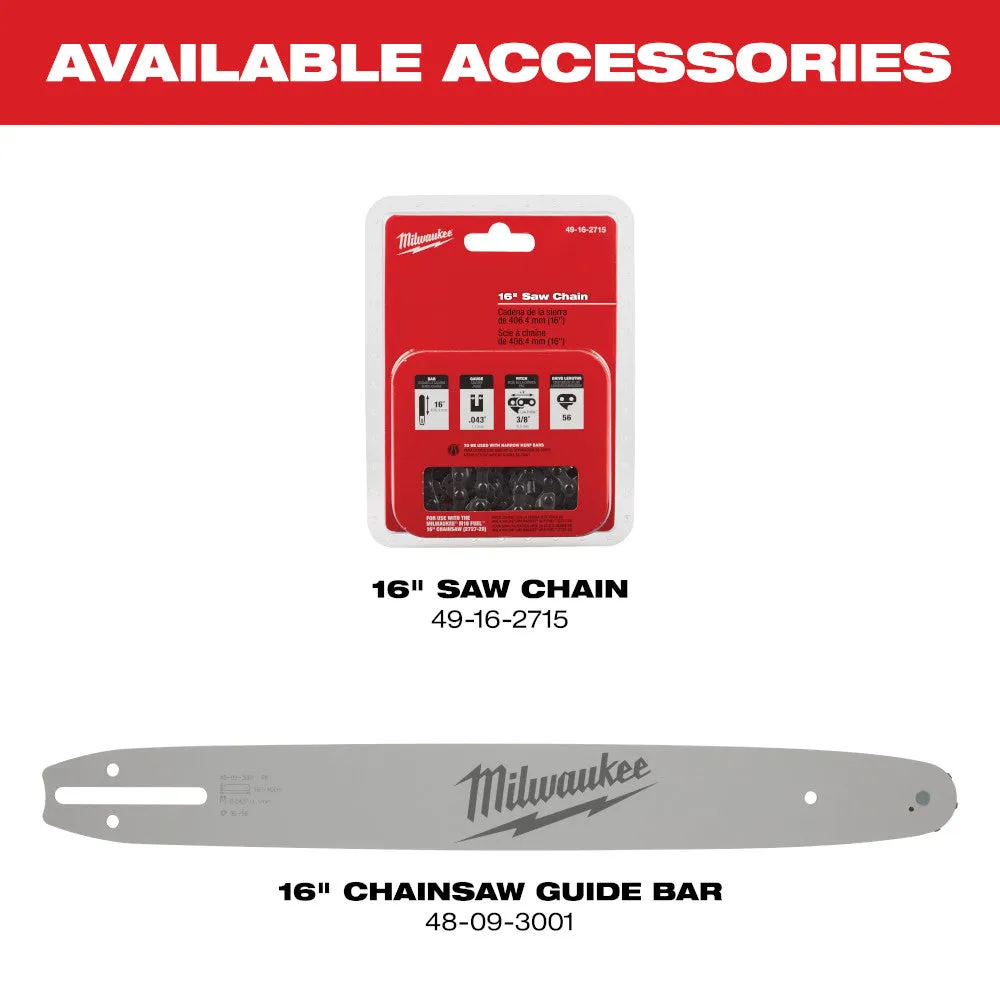 Milwaukee 2727-20 M18 FUEL 18V 16-Inch Cordless Chainsaw - Bare Tool
