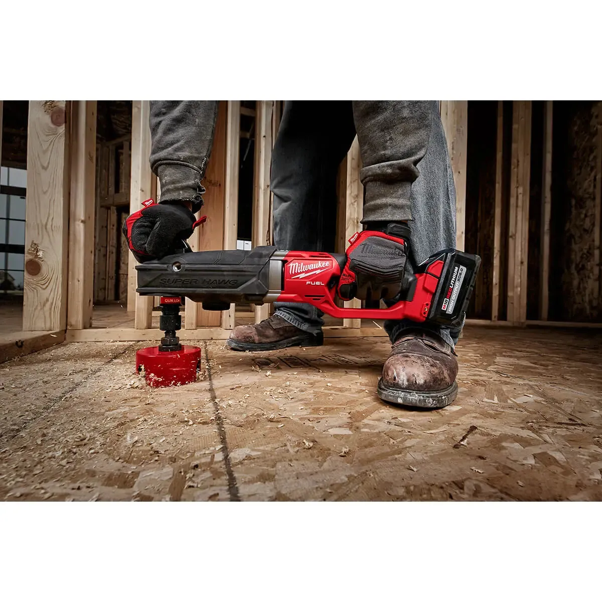 Milwaukee 2811-22 - M18 FUEL™SUPER HAWG™ Right Angle Drill w/ QUIK-LOK™ Kit