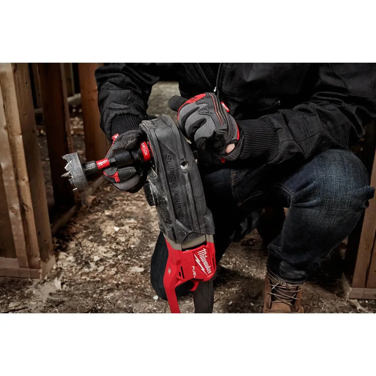 Milwaukee 2811-22 - M18 FUEL™SUPER HAWG™ Right Angle Drill w/ QUIK-LOK™ Kit