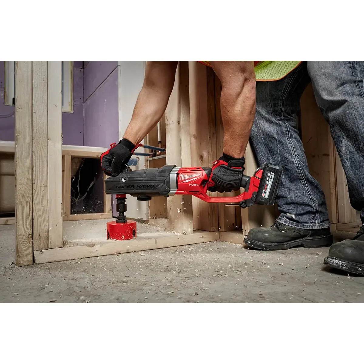 Milwaukee 2811-22 - M18 FUEL™SUPER HAWG™ Right Angle Drill w/ QUIK-LOK™ Kit