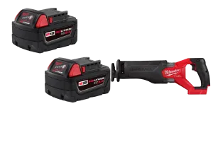 Milwaukee 2821-20B5 M18 FUEL 18V SAWZALL Reciprocating Saw w/ 2 - 5AH Batteries