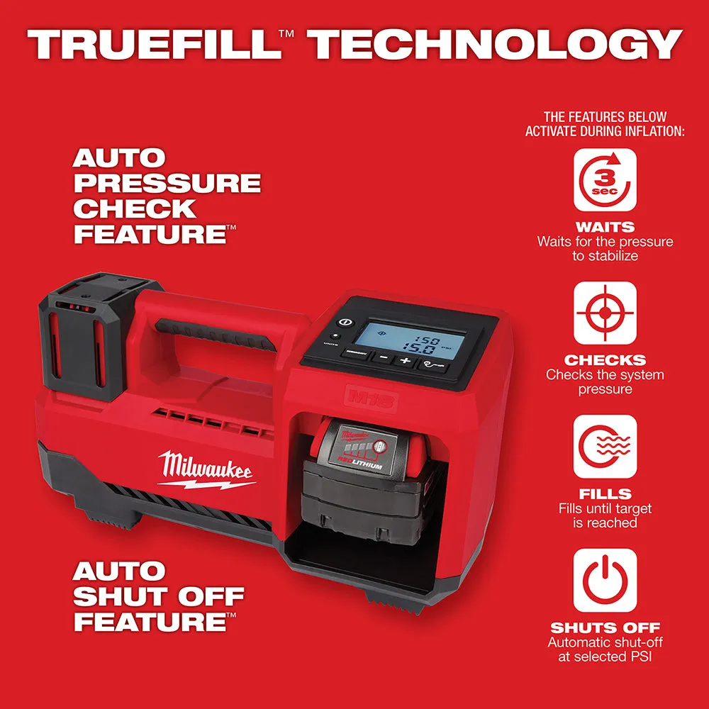 Milwaukee 2848-20 M18 18V Cordless Li-Ion Inflator - Bare Tool