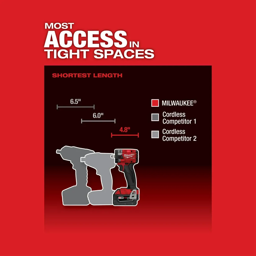 Milwaukee 2854-80 M18 FUEL 18V 3/8" Compact Impact Wrench - Recon - Bare Tool
