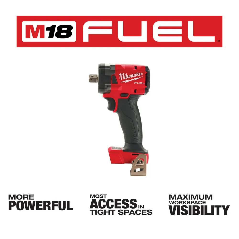 Milwaukee 2855P-80 M18 FUEL 18V 1/2" Compact Impact Wrench - Recon - Bare Tool