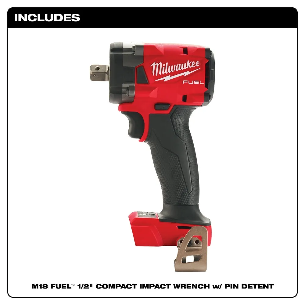 Milwaukee 2855P-80 M18 FUEL 18V 1/2" Compact Impact Wrench - Recon - Bare Tool