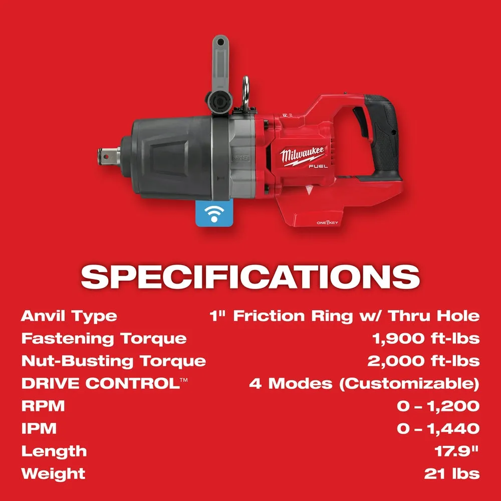 Milwaukee 2868-22HD M18 FUEL 18V 1" D-Handle High Torque Impact Wrench Kit