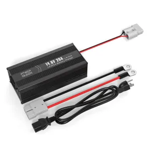 Power Queen 14.6V 20A LiFePO4 Battery Charger For 12V LiFePO4 Lithium Battery