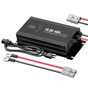 Power Queen 14.6V 40A Lithium Battery Charger For 12V LiFePO4 Lithium Battery