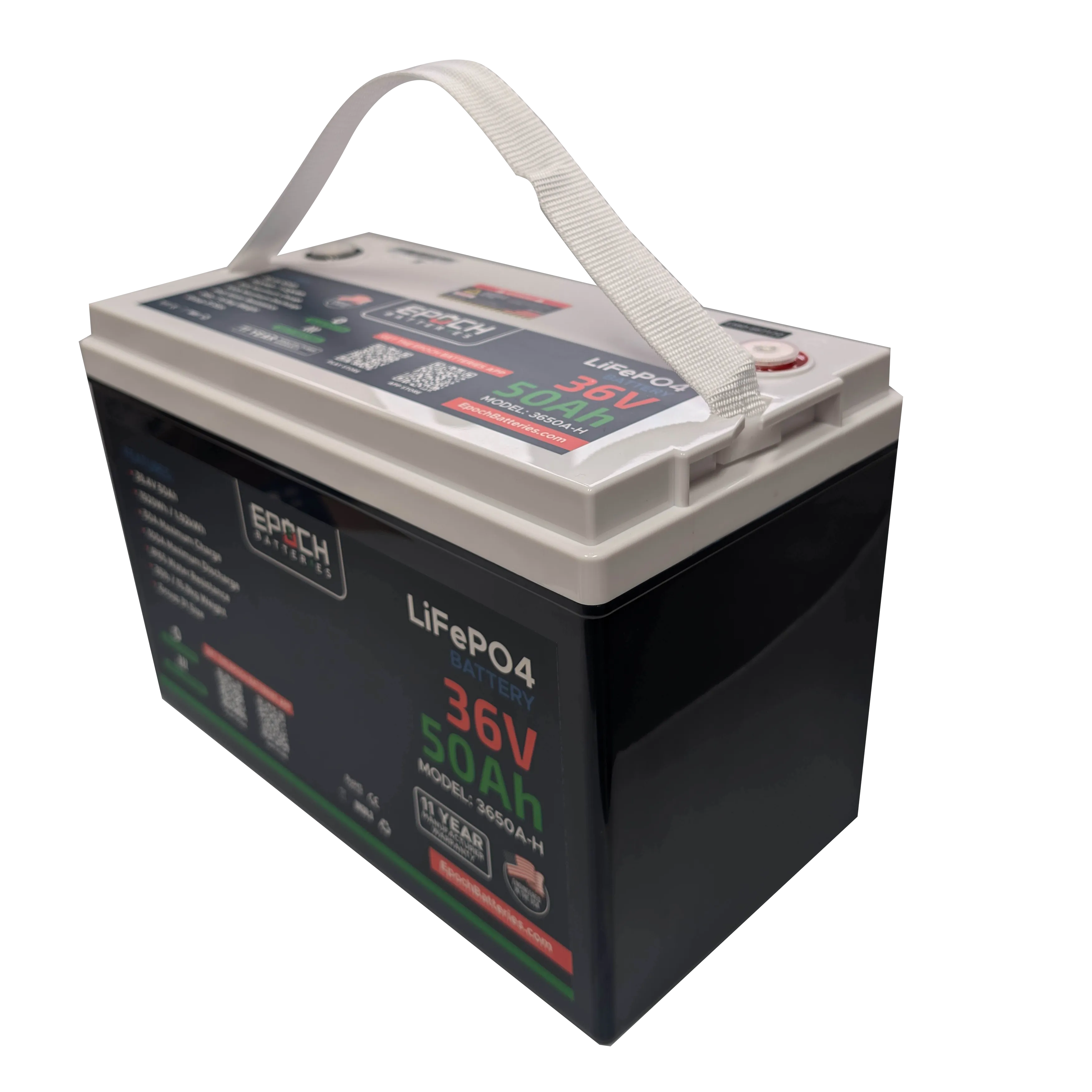 (PRE-ORDER) 36V 50Ah Essential Series - Bluetooth & Heated LiFePO4 Battery - ETA MAY 27