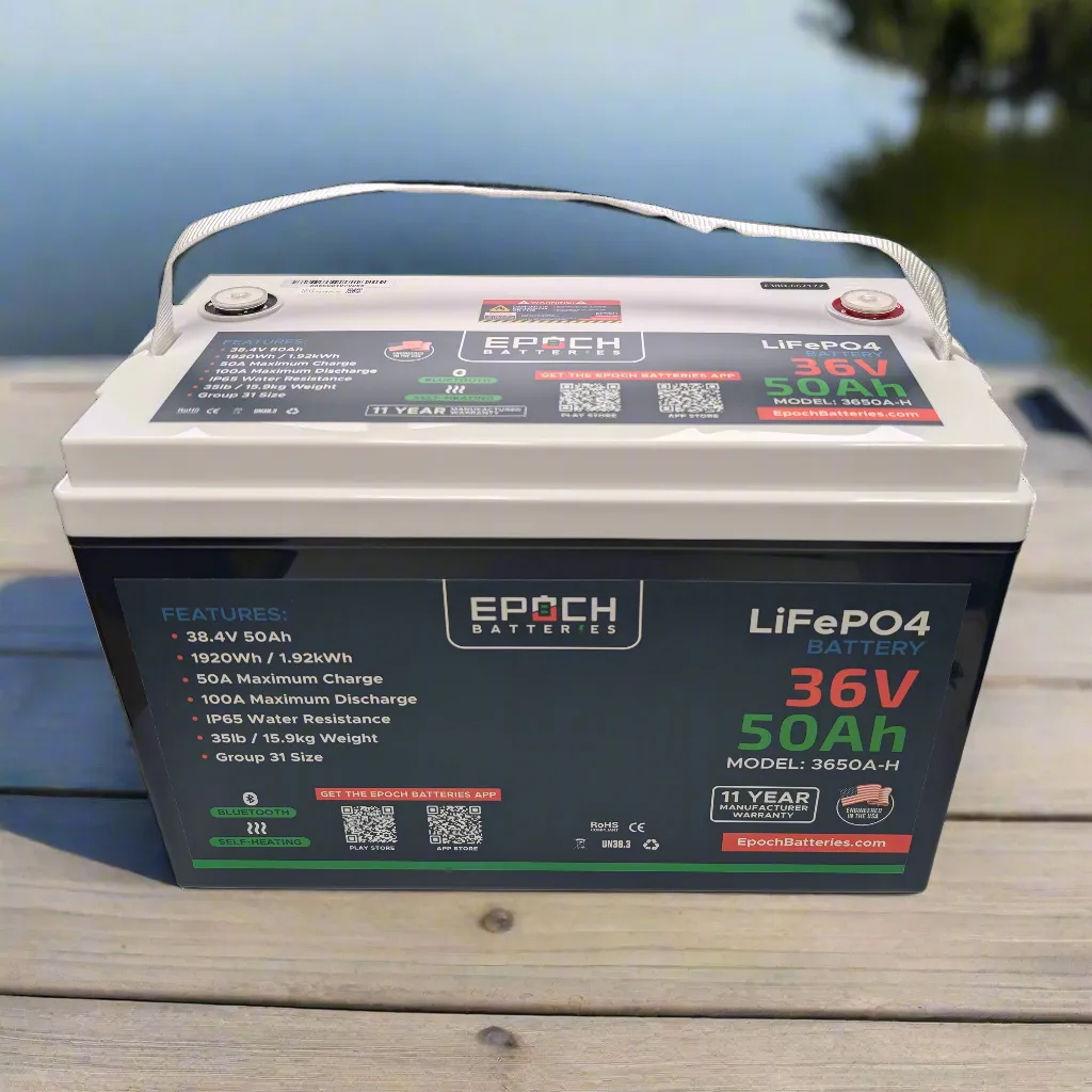 (PRE-ORDER) 36V 50Ah Essential Series - Bluetooth & Heated LiFePO4 Battery - ETA MAY 27