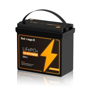 Solorage X SX-12V100AH-MINI 12V 100Ah Mini LiFePO4 Lithium Battery